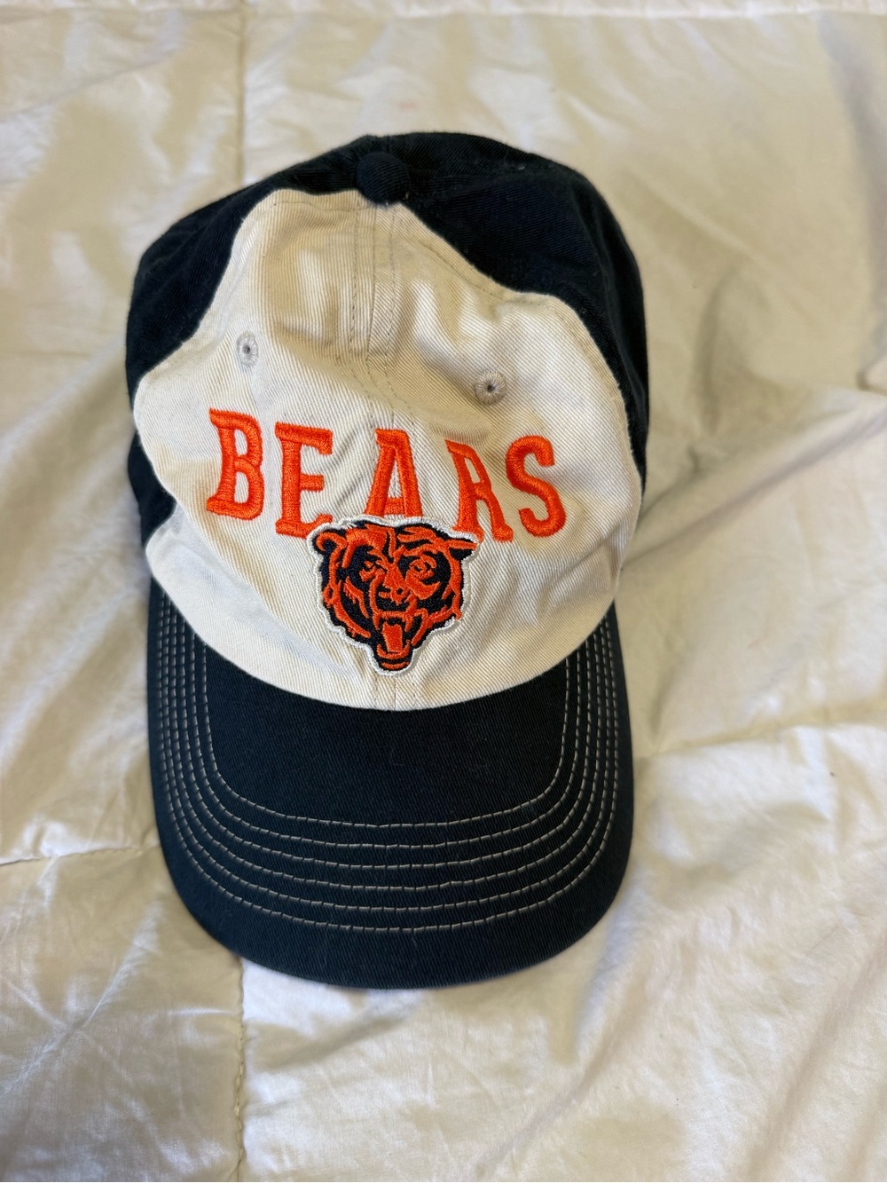 NFL Bears mens Two-Tone Cap in Black, Cream & Orange